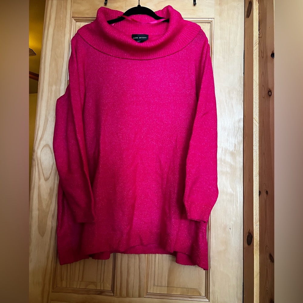 Hot Pink Lane Bryant Cowlneck Sweater